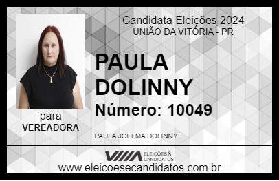 Candidato PAULA DOLINNY 2024 - UNIÃO DA VITÓRIA - Eleições