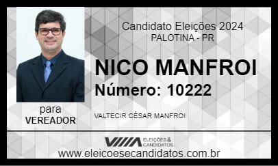 Candidato NICO MANFROI 2024 - PALOTINA - Eleições