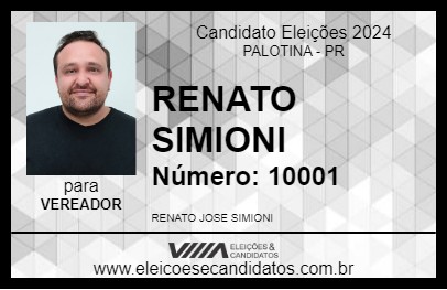 Candidato RENATO SIMIONI 2024 - PALOTINA - Eleições