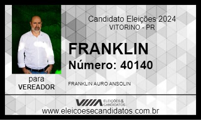 Candidato FRANKLIN 2024 - VITORINO - Eleições