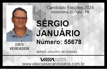 Candidato SÉRGIO JANUÁRIO 2024 - ARIRANHA DO IVAÍ - Eleições