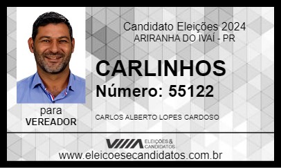 Candidato CARLINHOS 2024 - ARIRANHA DO IVAÍ - Eleições