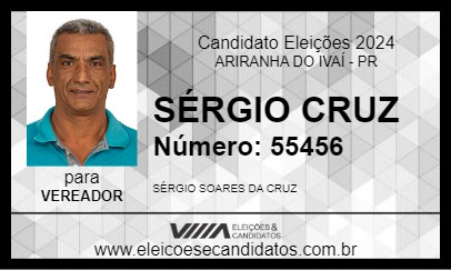 Candidato SÉRGIO CRUZ 2024 - ARIRANHA DO IVAÍ - Eleições