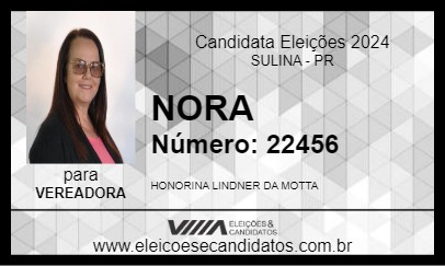 Candidato NORA 2024 - SULINA - Eleições