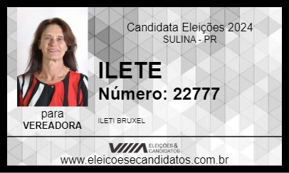 Candidato ILETI 2024 - SULINA - Eleições