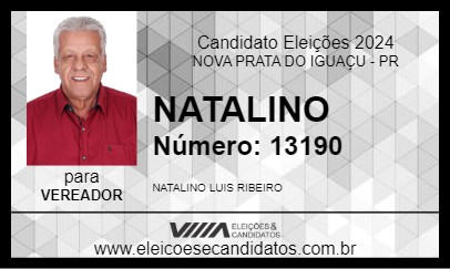 Candidato NATALINO 2024 - NOVA PRATA DO IGUAÇU - Eleições