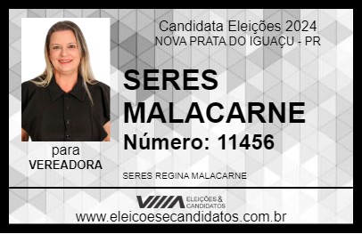 Candidato SERES MALACARNE 2024 - NOVA PRATA DO IGUAÇU - Eleições