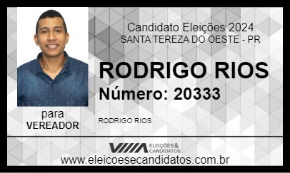 Candidato RODRIGO RIOS 2024 - SANTA TEREZA DO OESTE - Eleições