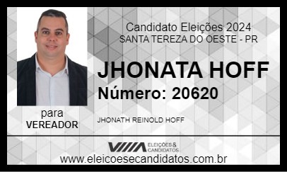 Candidato JHONATA HOFF 2024 - SANTA TEREZA DO OESTE - Eleições