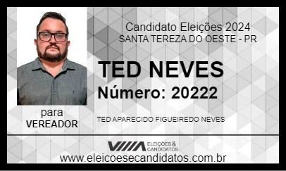 Candidato TED NEVES 2024 - SANTA TEREZA DO OESTE - Eleições