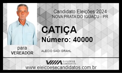 Candidato CATIÇA 2024 - NOVA PRATA DO IGUAÇU - Eleições