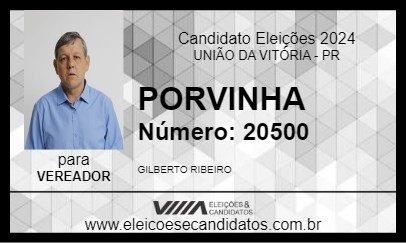 Candidato PORVINHA 2024 - UNIÃO DA VITÓRIA - Eleições