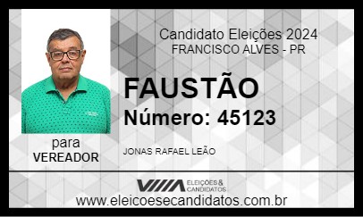 Candidato FAUSTÃO 2024 - FRANCISCO ALVES - Eleições