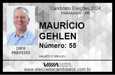 Candidato MAURÍCIO GEHLEN 2024 - PARANAVAÍ - Eleições