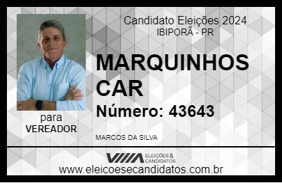 Candidato MARQUINHOS CAR 2024 - IBIPORÃ - Eleições