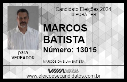 Candidato MARCOS BATISTA 2024 - IBIPORÃ - Eleições