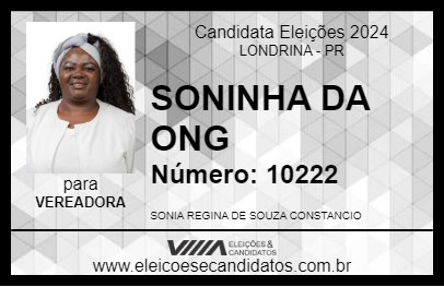 Candidato SONINHA DA ONG 2024 - LONDRINA - Eleições