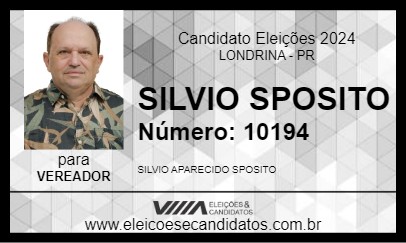 Candidato SILVIO SPOSITO 2024 - LONDRINA - Eleições