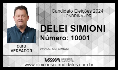 Candidato DELEI SIMIONI 2024 - LONDRINA - Eleições