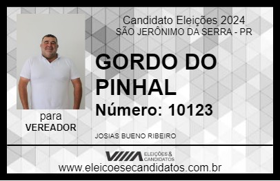 Candidato GORDO DO PINHAL 2024 - SÃO JERÔNIMO DA SERRA - Eleições