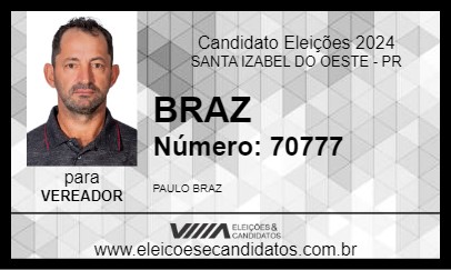 Candidato BRAZ 2024 - SANTA IZABEL DO OESTE - Eleições