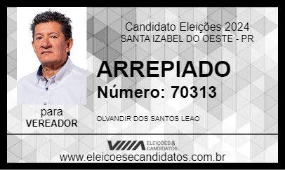 Candidato ARREPIADO 2024 - SANTA IZABEL DO OESTE - Eleições