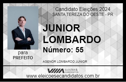 Candidato JUNIOR LOMBARDO 2024 - SANTA TEREZA DO OESTE - Eleições