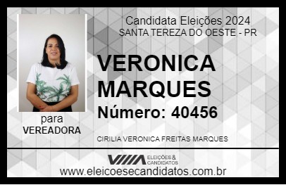 Candidato VERONICA MARQUES 2024 - SANTA TEREZA DO OESTE - Eleições