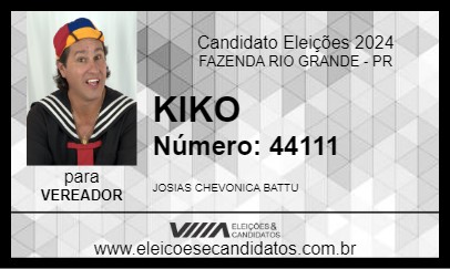 Candidato KIKO 2024 - FAZENDA RIO GRANDE - Eleições