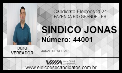 Candidato SINDICO JONAS 2024 - FAZENDA RIO GRANDE - Eleições