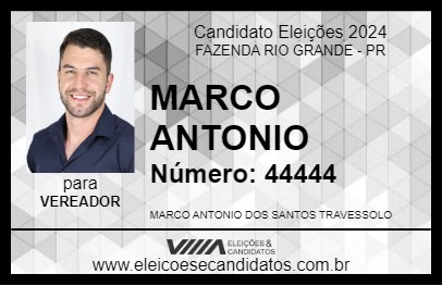 Candidato MARCO ANTONIO 2024 - FAZENDA RIO GRANDE - Eleições