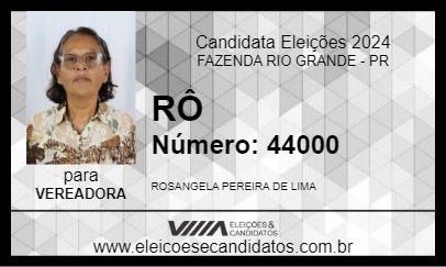 Candidato RÔ 2024 - FAZENDA RIO GRANDE - Eleições