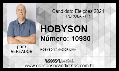 Candidato HOBYSON 2024 - PÉROLA - Eleições