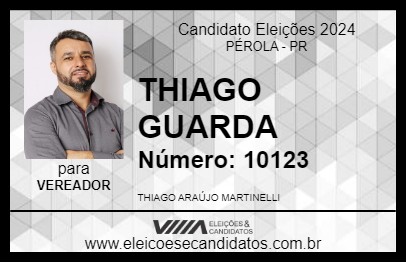 Candidato THIAGO GUARDA 2024 - PÉROLA - Eleições