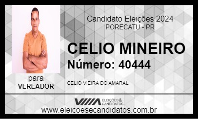 Candidato CELIO MINEIRO 2024 - PORECATU - Eleições