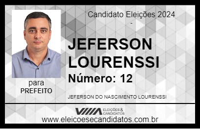 Candidato JEFERSON LOURENSSI 2024 - AMPÉRE - Eleições