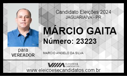 Candidato MÁRCIO GAITA 2024 - JAGUARIAÍVA - Eleições