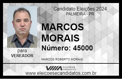 Candidato MARCOS MORAIS 2024 - PALMEIRA - Eleições