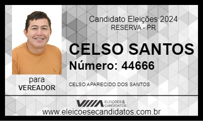 Candidato CELSO SANTOS 2024 - RESERVA - Eleições