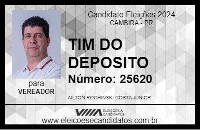 Candidato TIM DO DEPOSITO 2024 - CAMBIRA - Eleições