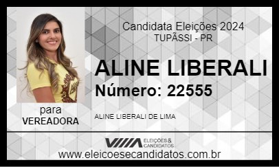 Candidato ALINE LIBERALI 2024 - TUPÃSSI - Eleições