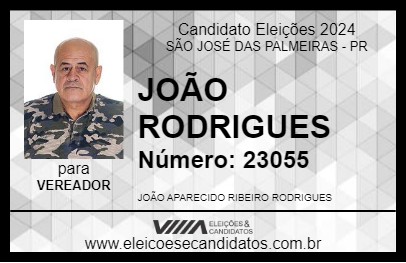 Candidato JOÃO RODRIGUES 2024 - SÃO JOSÉ DAS PALMEIRAS - Eleições