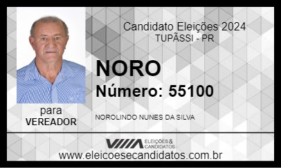 Candidato NORO 2024 - TUPÃSSI - Eleições