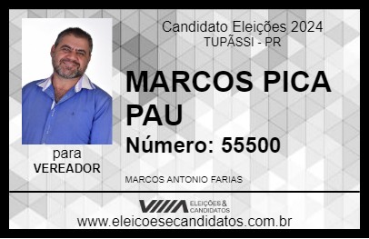 Candidato MARCOS PICA PAU 2024 - TUPÃSSI - Eleições