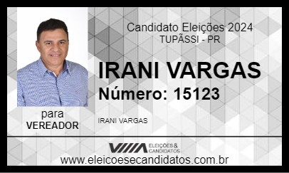 Candidato IRANI VARGAS 2024 - TUPÃSSI - Eleições