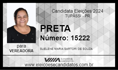 Candidato PRETA 2024 - TUPÃSSI - Eleições