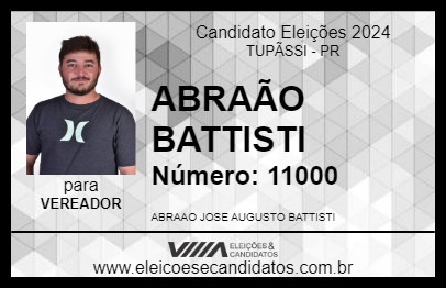 Candidato ABRAÃO BATTISTI 2024 - TUPÃSSI - Eleições