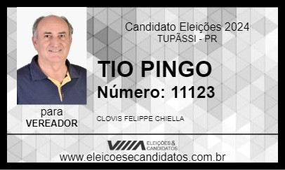 Candidato TIO PINGO 2024 - TUPÃSSI - Eleições