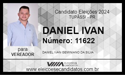 Candidato DANIEL IVAN 2024 - TUPÃSSI - Eleições