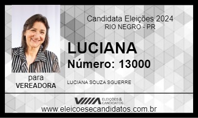 Candidato LUCIANA 2024 - RIO NEGRO - Eleições